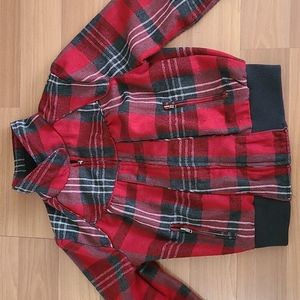 Plaid Bomber Jacket - Wet Seal Size L